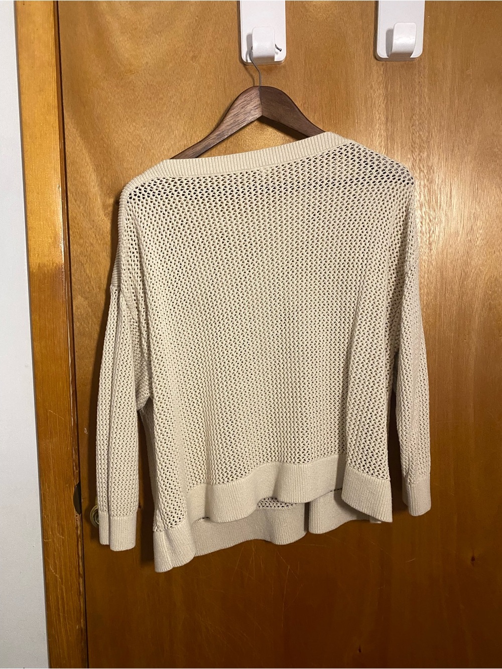 Old Navy Beige Open-Knit Scoop Neck Sweater